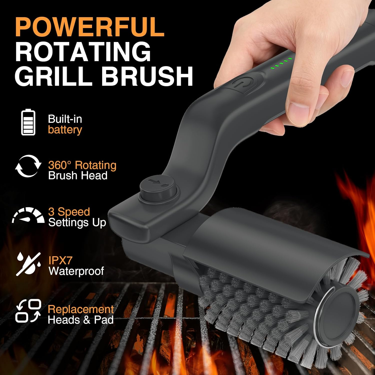 MrGrillmate - Electric BBQ Brush Cleaner